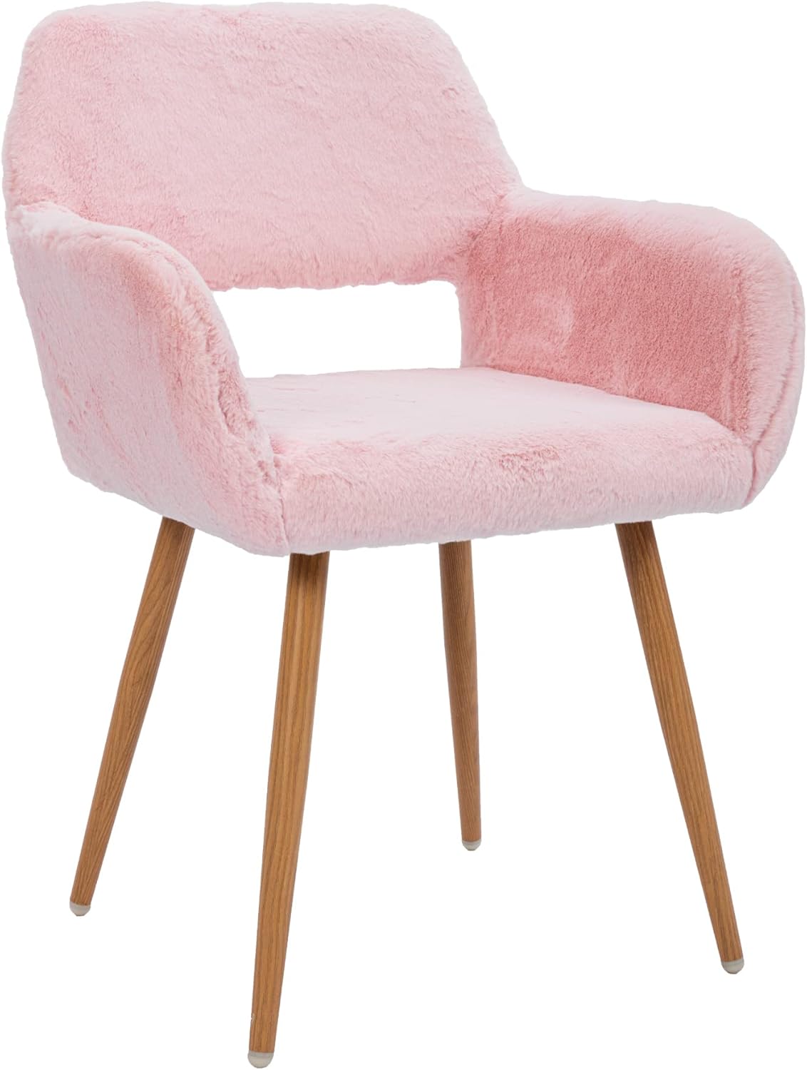 Faux Fur Accent/Office chair (No Wheels)