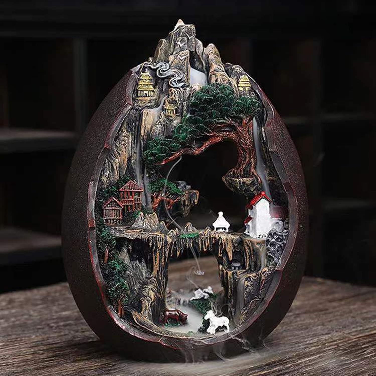Mountain Landscape Backflow Incense Burner