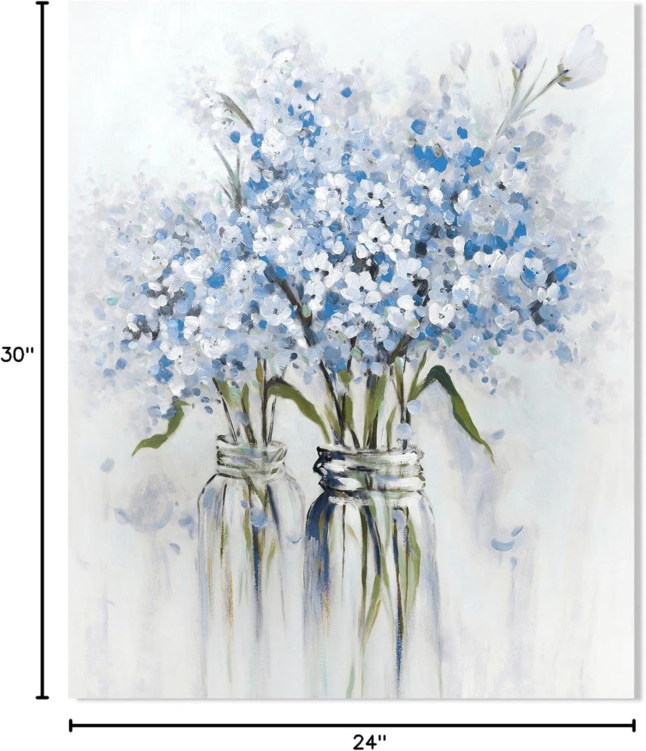 Floral Bouquet in Jar Canvas Wall Art