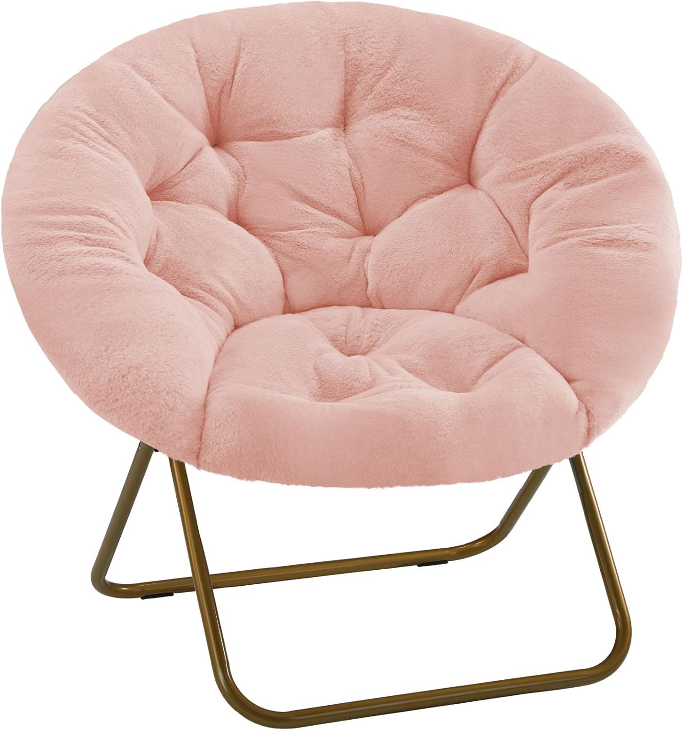 Oversized Faux Fur Foldable Accent Chair
