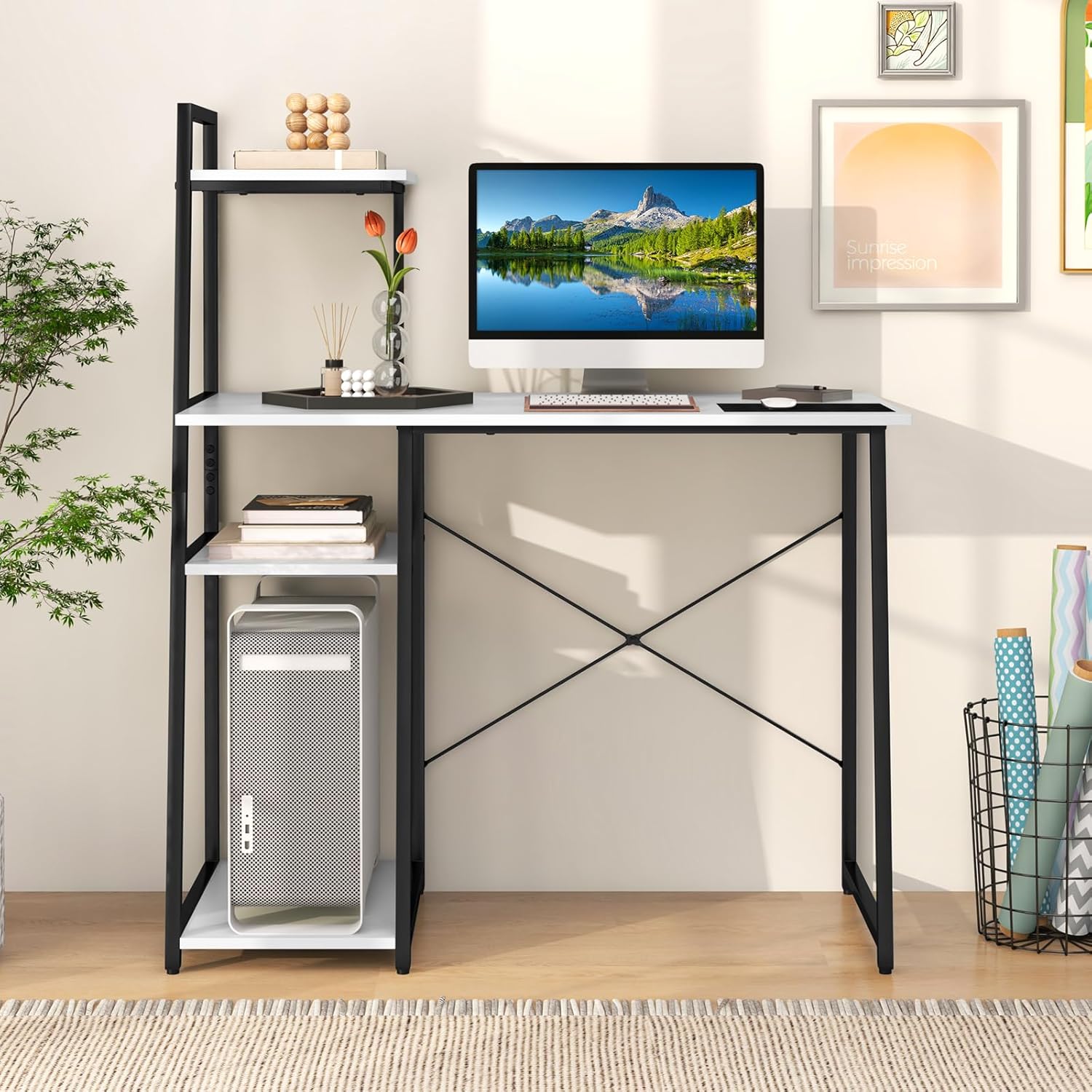 47.5” Desk with Shelf
