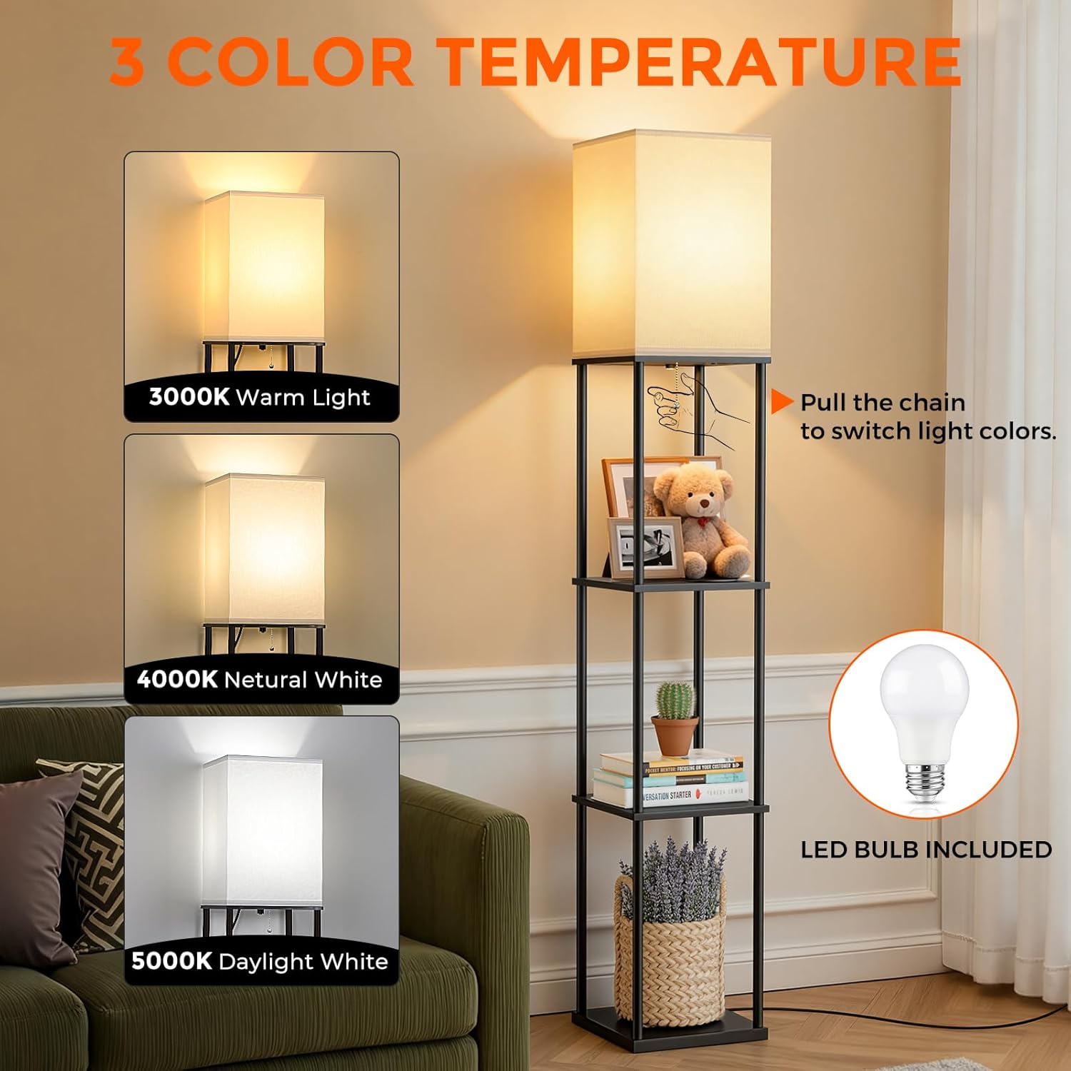 Bookshelf Floor Lamp