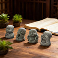 4-Piece Baby Buddha Statue Set