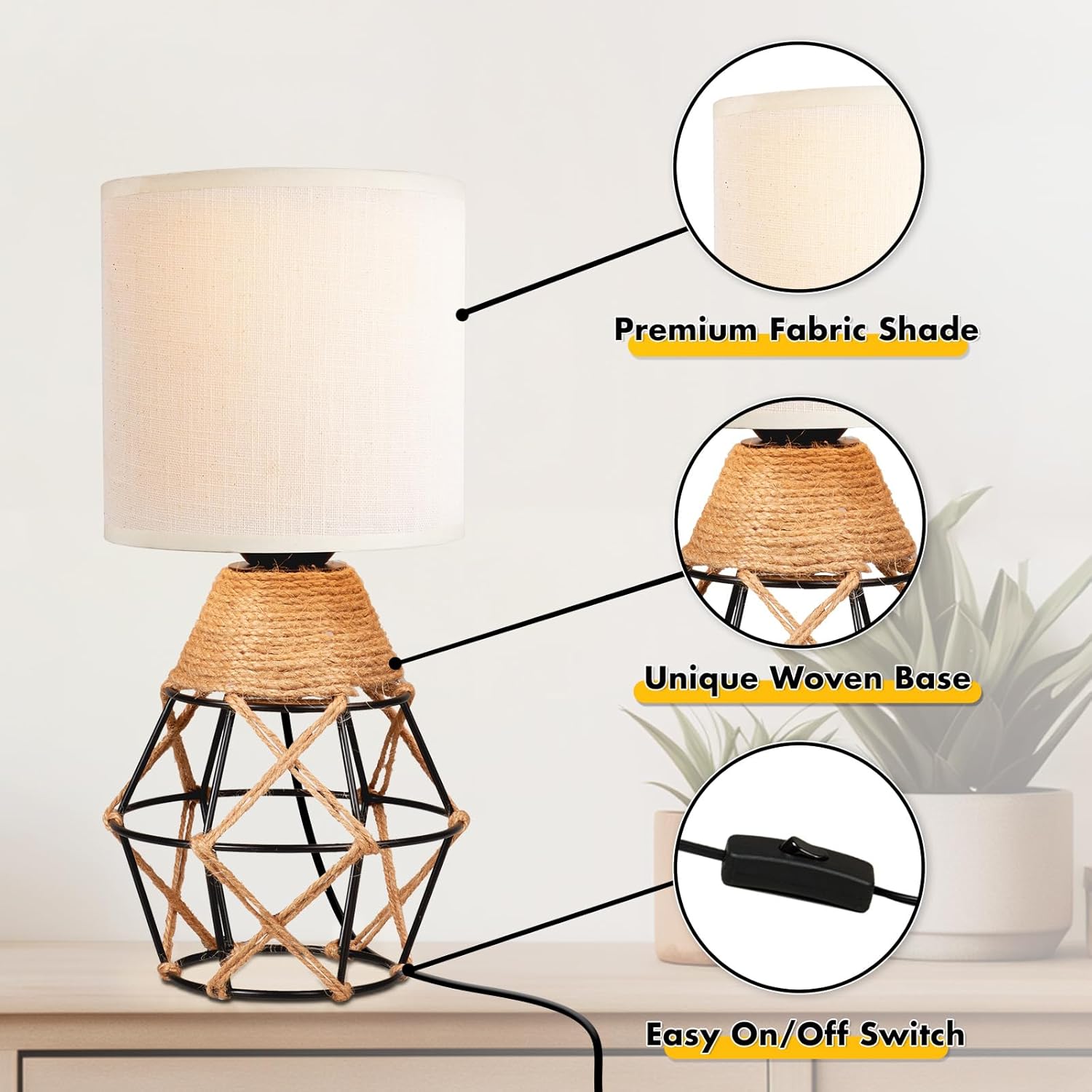 Woven Lamps set of 2