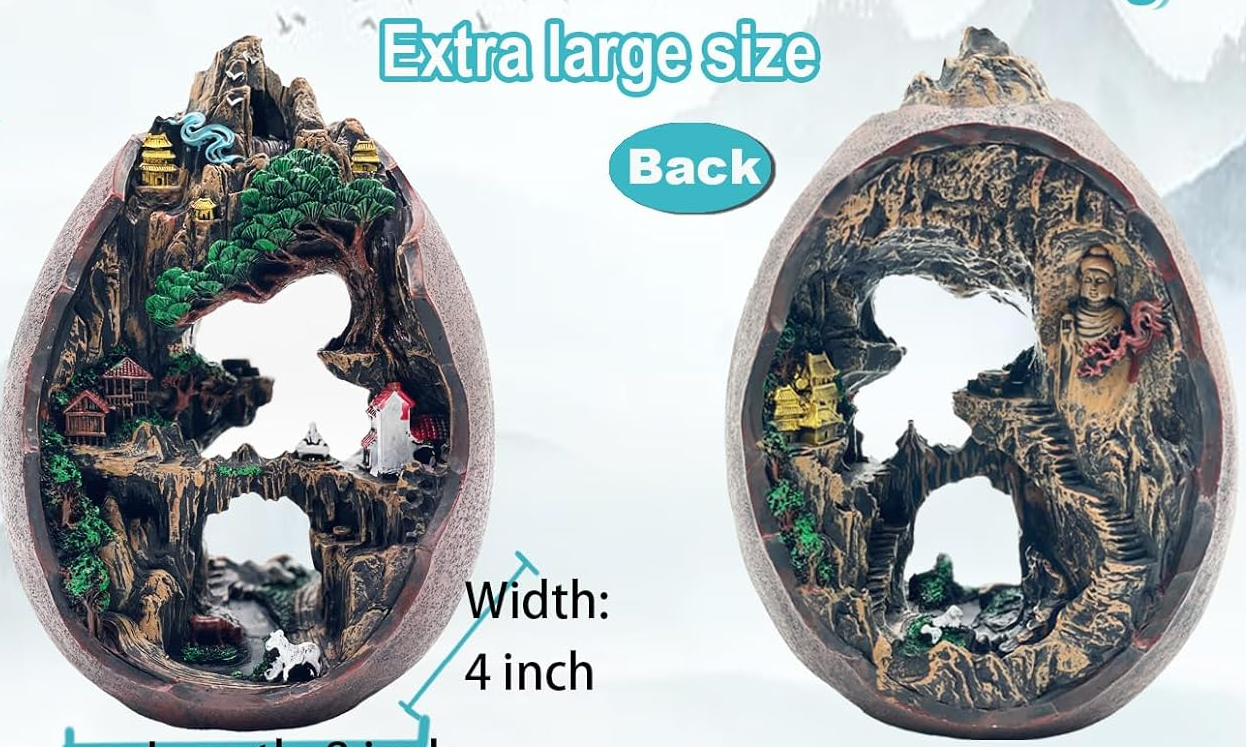 Mountain Landscape Backflow Incense Burner