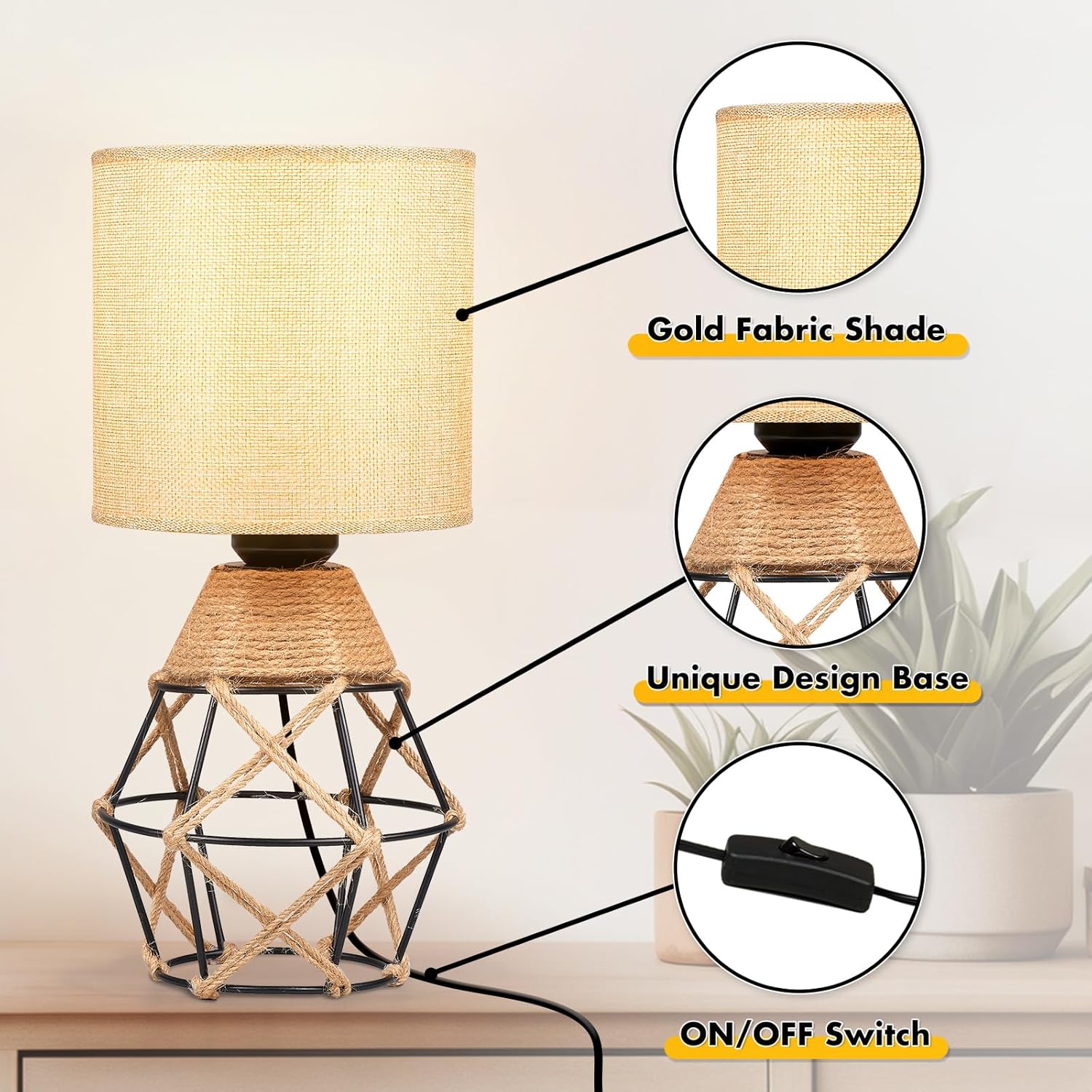 Woven Lamps set of 2