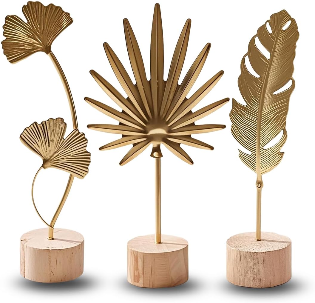 3-Piece Gold Leaf Home Decor Set